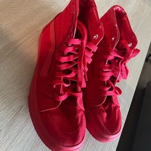 Red high top vans